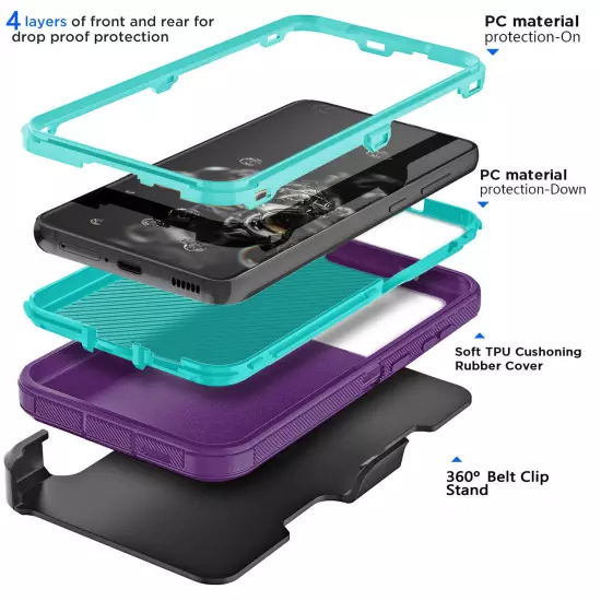 For Samsung Galaxy S20/S20+/Ultra/FE Heavy Duty Shockproof Case Cover Belt Clip