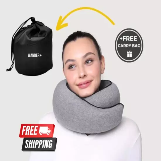 Wander Plus Travel Pillow Neck Pillow for Traveling Airplane, Free Shipping