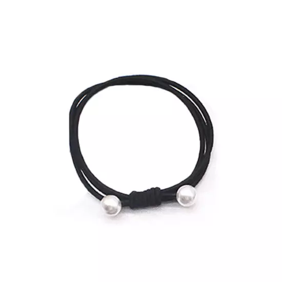 1PCS Simple Knotted Pearls Hair Ring Hair Ties Ponytail Rubber Band Hair Rope