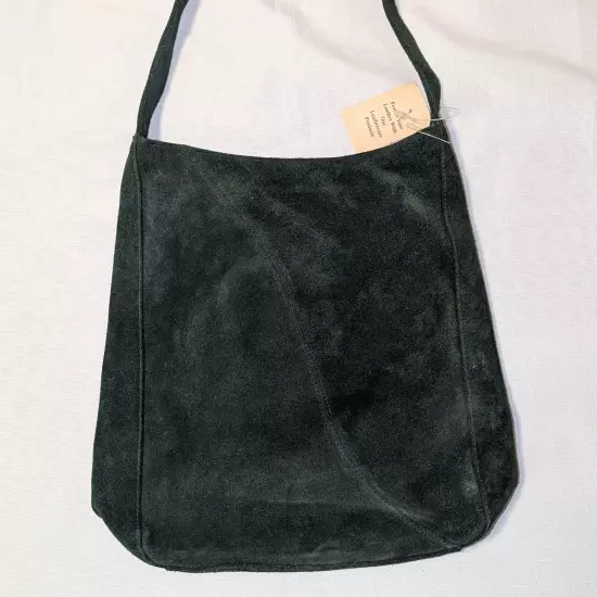 Wilsons Leather Green Suede Bag