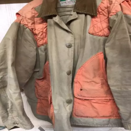 Vtg Game Winner Car Hart Style Hunting Standard Field Coat Brown Orange Used