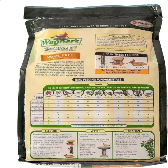 Gourmet Waste Free Wild Bird Food, 5-Pound Bag With 5-highly nutritious proteins