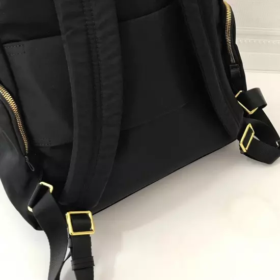 TUMI Voyageur Backpack Carson Ladies Black Nylon & Leather Bag Casual Outlet