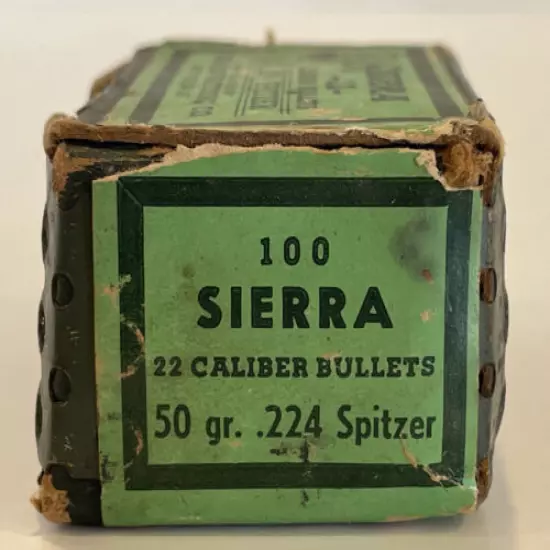 Sierra 22 Caliber Bullets 50 GR .224 Spitzer Empty Box