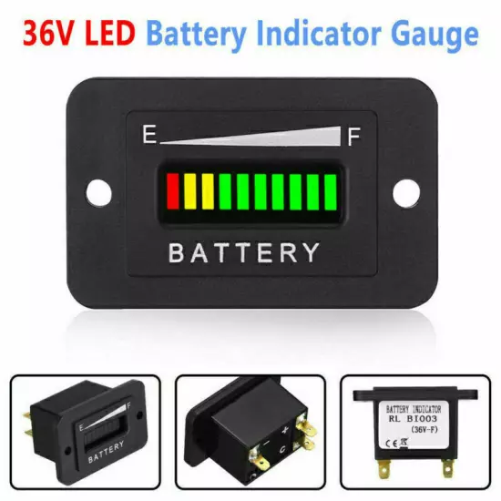 36V Volt Battery Indicator Meter Gauge for Ezgo Club Car Yamaha Golf Cart Boat