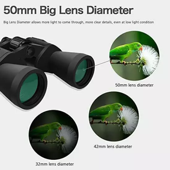 10 X 50 Binoculars For Adults Fullsize Binoculars For Bird Watching Sightseeing 