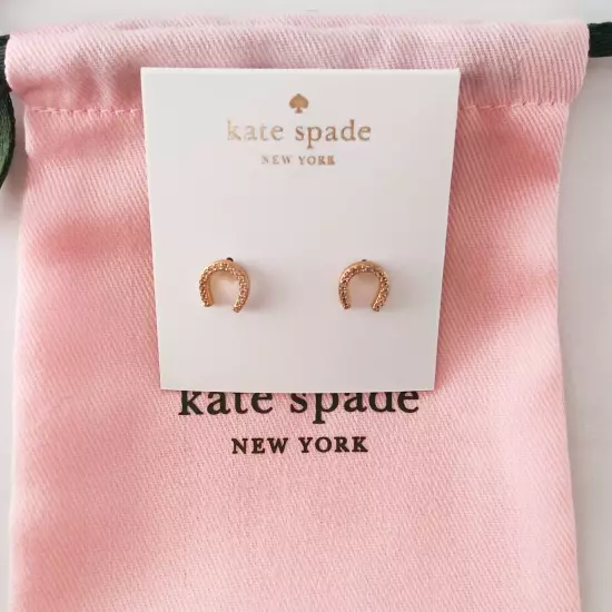 Kate Spade New York Wild Ones gold tone Pave Horseshoe Stud Earrings