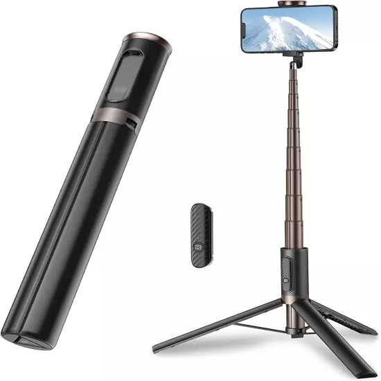 TONEOF Travel Tripod, Cell Phone Selfie Stick, 60 Inch All-In-1 Stand with Integ