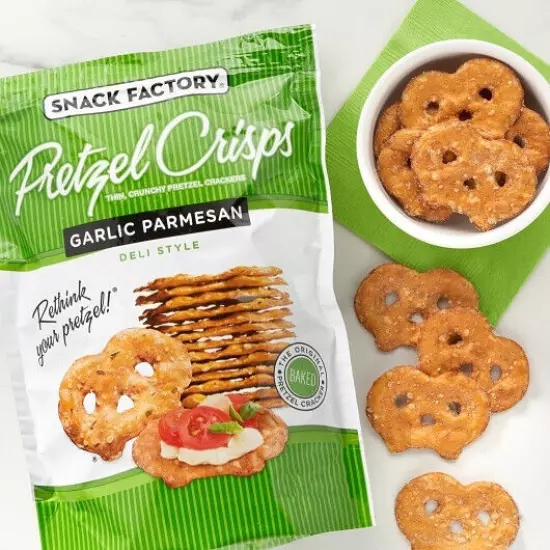 Pretzel Crisps Garlic Parmesan, 7.2 Ounce, 12 Per Case