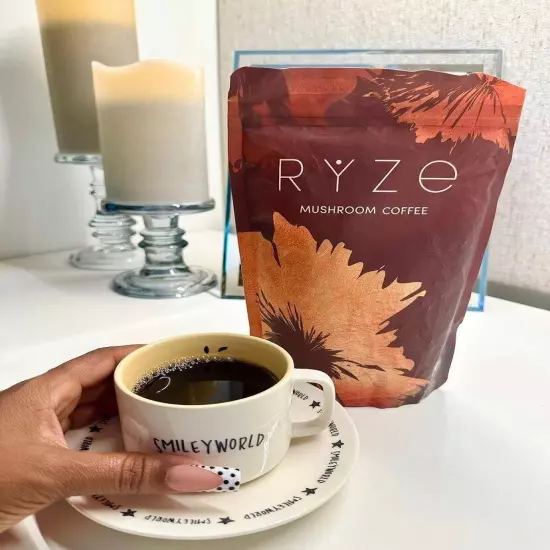 Ryze Mushroom Coffee Organic New 30 SERVINGS FREE SHIPPING SAME DAY With Spoon