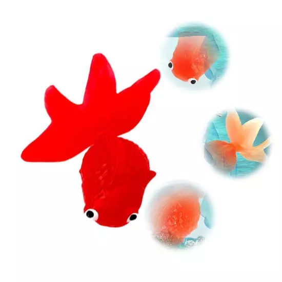 5X Artificial Rubber Goldfish Fish Tank Aquarium Landscape HOT Decor Toys W4N6