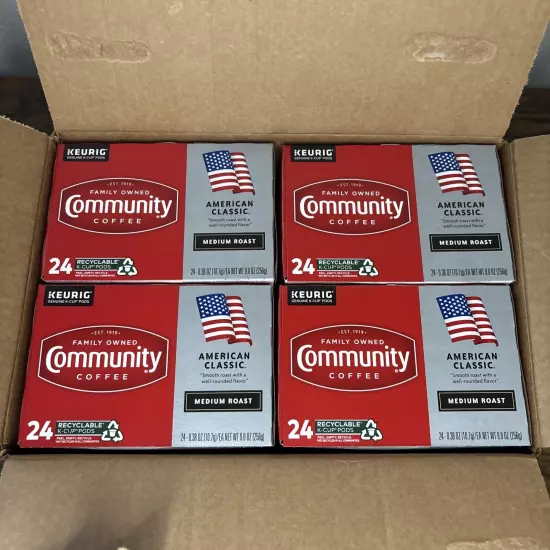 Community Coffee American Classic 96 Coffee Pods, Medium Roast, K-Cup Brewers