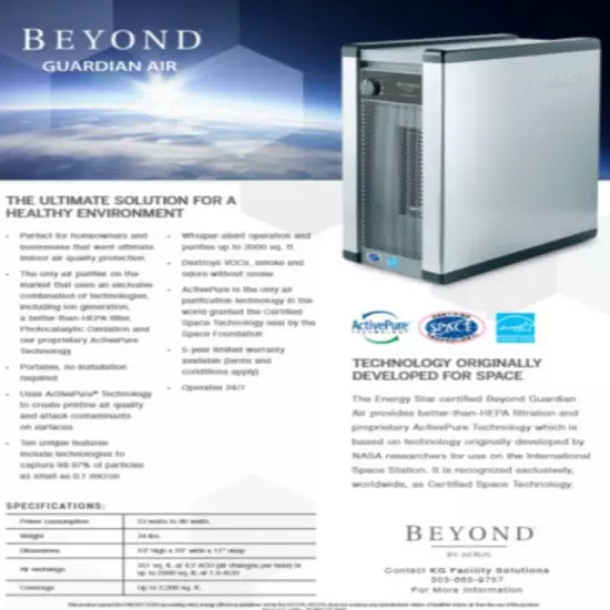 Beyond Guardian Air Purifiers - Active Pure Technology NASA Certified