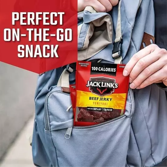 Jack Link's Beef Jerky Variety - Includes Original and Teriyaki Flavors, On theJ