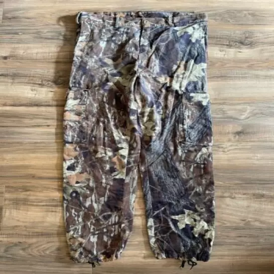 Men's World Famous Sports Camo Hunting Pants Adjustable Waist Pockets Size Large