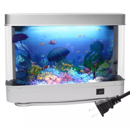 Artificial Jellyfish Lamp Aquarium - Virtual Ocean Moving Jelly Fish Aquarium...