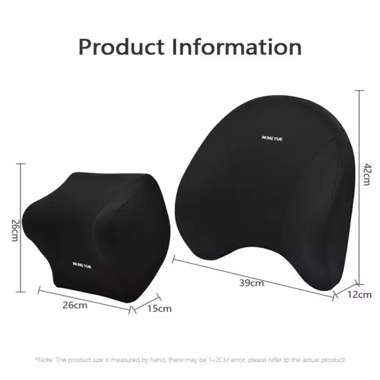 Car Headrest Lumbar Support Neck Pillow Support Universal Cushion Back Support 