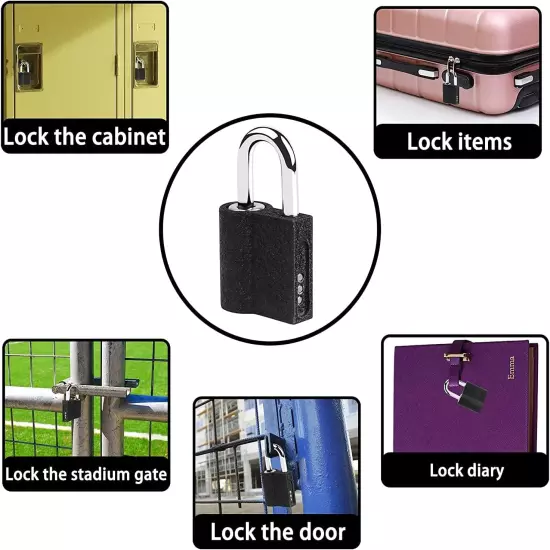 6 Pack Mini Padlock with Keys, Mini Luggage Locks, Suitcase Locks, Padlocks Keye