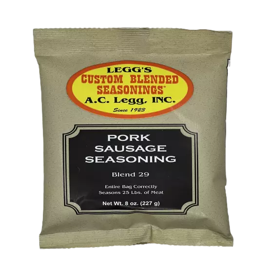 AC Legg's Blend 29 Mild Breakfast Sausage Seasoning 8 oz - Seasons 25 lbs