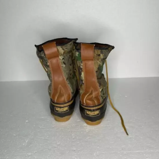 Weather Spirits Mens Hunting Boots Green Brown Camouflage Steel Shank Lace Up 8