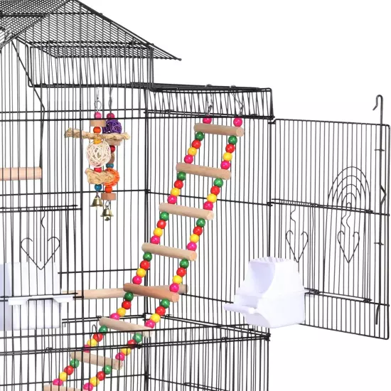 Large Parakeet Bird Cage for Mid-Sized Parrots Cockatiels Sun Conures Green Chee