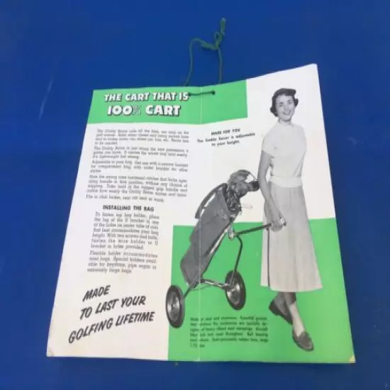 Vintage 1950s Rutledge Golf Clubs & Caddy Saver Golf Cart Brochures SET ORIGINAL