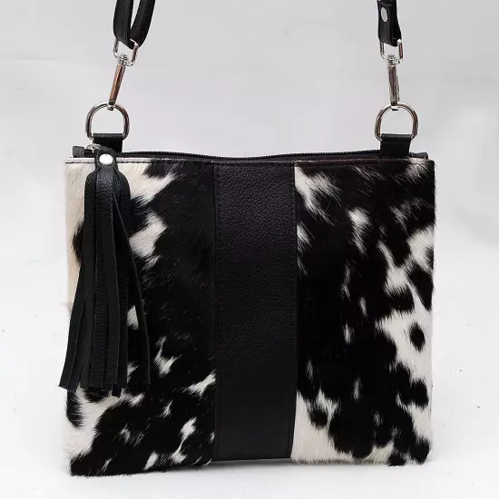 Real Cowhide Cross body Purse Handbag & Hand Clutch Cow Hide Leather SA-2203