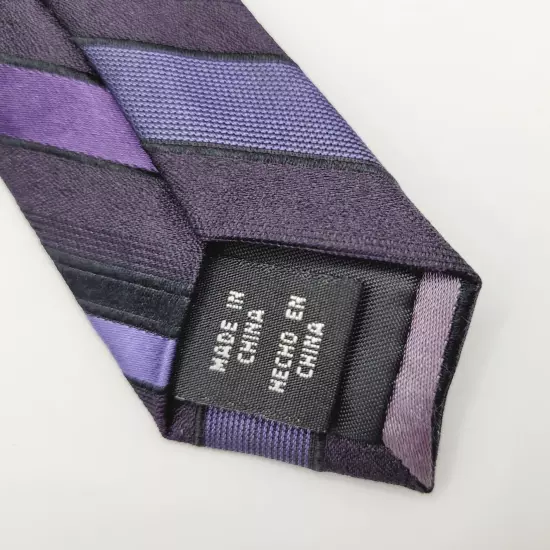 axcess Liz Clairborne Colorful Striped PURPLES Pattern Silk Business Necktie