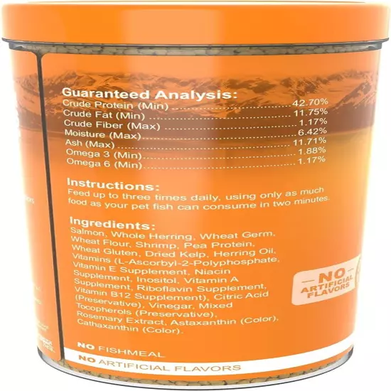 Omega One Goldfish Pellets, Sinking, 2mm Small Pellets, 8 oz