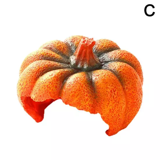 Halloween Mini Pumpkin Ornament Fish Tank Aquarium Habitat Resin Landscape V3