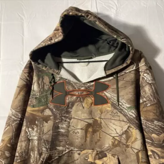 Under Armour Mens Sweatshirt Loose Fit Hooded Realtree Xtra 2XL XXL Hunting Deer