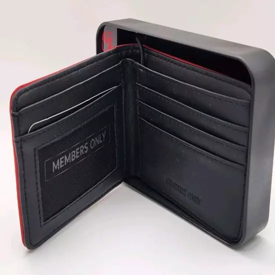 Members Only RFID Bifold Red Waffle Wallet NEW