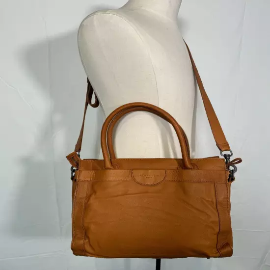 Liebeskind Berlin Cognac BrownLuxurious Leather Large Tote Messenger Bag Handbag