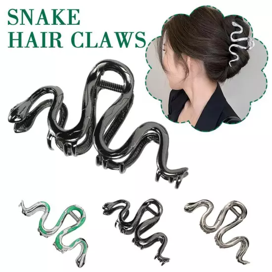 Metal Snake Hair Clip Claw Hair Accessory Snake Shape Shark Clip Fashion H7W3 щх