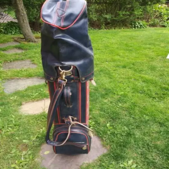 Vintage Lot Dunlop golf bag, Dunlop Club Rain Cover, 2 Macgregor woods and Cart