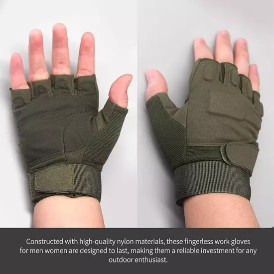 Military Tactical Half Finger Gloves Combat Army Gloves Work Shooting Duty Gear