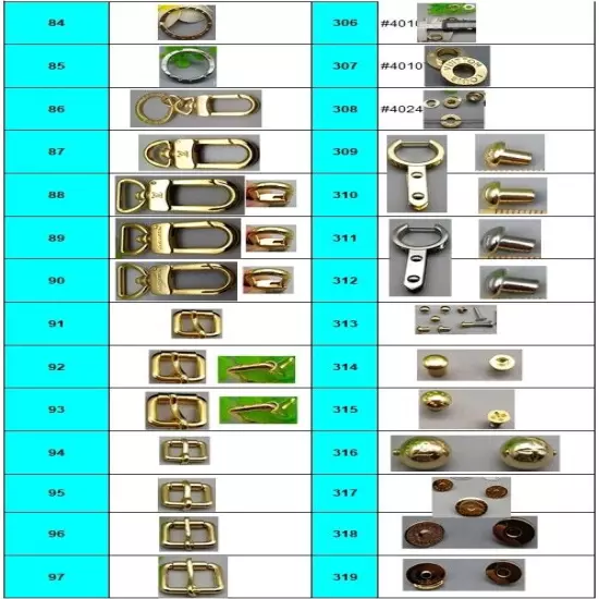 Hardware Repair Fix Zipper Buckle Clasps Screws Leathercraft Studs Rivets Tacks