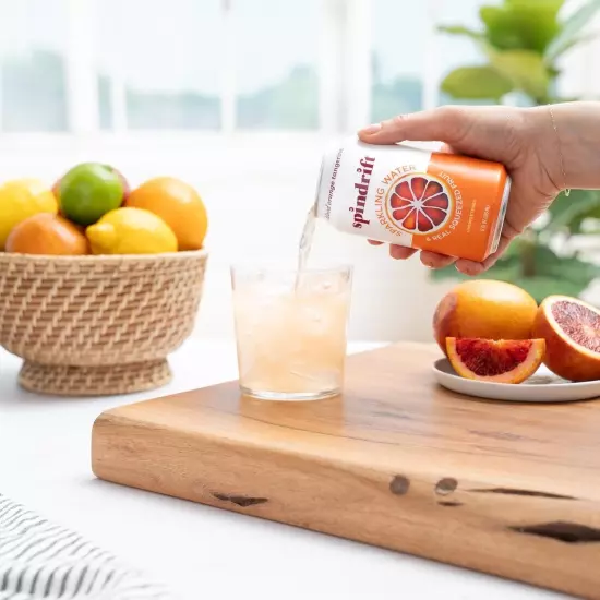 Sparkling Water, Blood Orange Tangerine Flavored, Made with Real Squeezed Fruit,