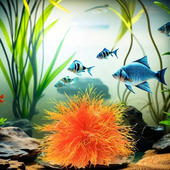 Artificial Aquatic Plastic Plants Aquarium Grass Balls Fish Ornament Tank W2X8