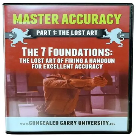 Master Handgun Accuracy Training Concealed Carry University Series 6 Hour 3 DVD 