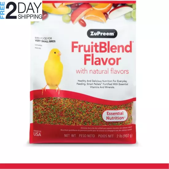 Fruitblend Flavor Pellets Bird Food for Very Small Birds, 2 Lb - Daily Blend 