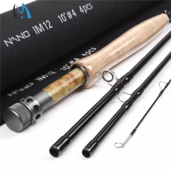 Nano Nymph Fly Fishing Rod Pole Japanese Toray Carbon Cork Handle 10FT #3 #4 S