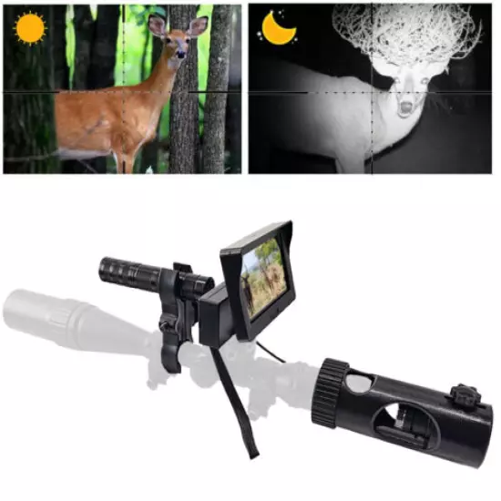 Riflescopes Night Vision Scope Wildlife Hunting Camera Screen with IR Flashlight