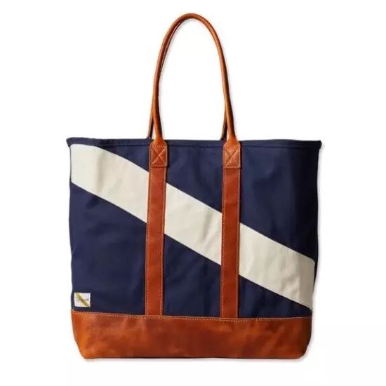 Tracksmith X Forestbound Tote Navy Ivory NWT