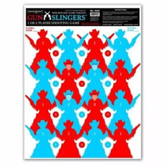 Thompson Target | Gun Slingers 2 Player Shooting Range Game Targets - 19"x25"