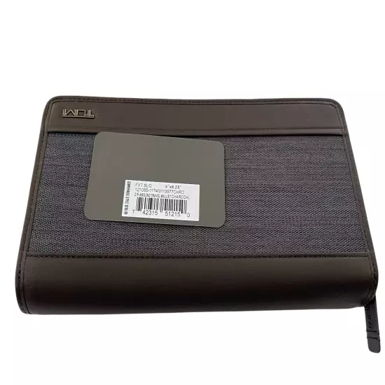 Tumi Zip-around Travel Wallet in Brown and Charcoal, 0113977CHRO