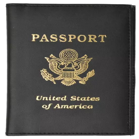 USA Leather Passport Cover Travel Document Holder Card Wallet US SELLER