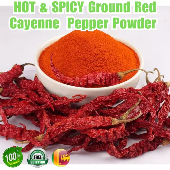 Cayenne Pepper Powder Ground Red HOT & SPICY Organic FRESH DRIED HERB Capsicum