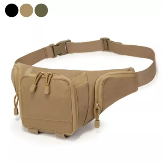 Tactical Pistol Gun Holster Waist Bag Fanny Pack Nylon Mobile Phone Storage Bags