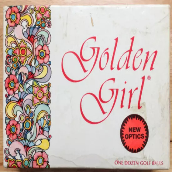 1970s GOLDEN GIRL GOLF BALLS, 2 NEW SLEEVES IN BOX, 1 OPEN SLEEVE, 8 NEW BALLS